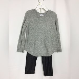 Splendid Kids 2 piece Set Sweater and Faux Leather Pants Size 4T